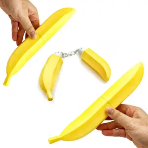 Novelty Banana Nunchucks Toy, Funny Fake Fruit Foam Nunchaku Prop, Novelty Prank Cosplay Costume Accessory, Kids Party Joke Toy Stage Performance Trick Prop Birthday Party Favor Gift