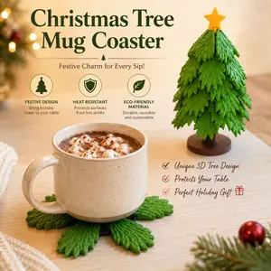 Say goodbye to heat damage on your table! ‍️ This 3D tree unfolds into heat-resistant coasters for your mugs and pots
