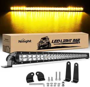 Nilight Led Light Bar Amber 31 Inch 150W Super Slim Spot Flood Combo 14500LM 3D Driving Fog Off Road Lights for Trucks Pickup SUV ATV UTV Boat 4x4