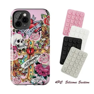 Pink Tough Phone Cases, 4PC Silicone Suction Phone Case Mount, Gift, Accessories Top Trendy Phone Cases  Tough 2-piece Phone Case