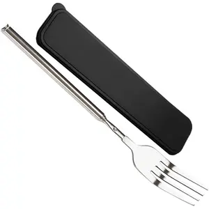 Telescopic Extendable Extending Fork 63cm Long Stainless Stee