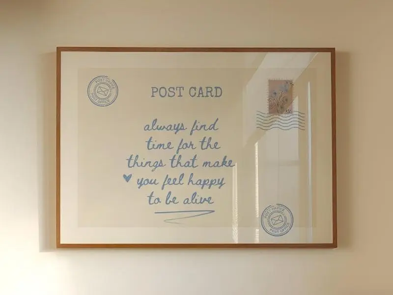 [UNFRAMED POSTER] Vintage Postcard Print: Always Find Time, Trendy Horizontal Print