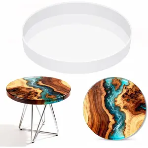Extra Large Resin Table Mold,14 Inch Round Resin Mold for River Table, DIY Resin Art, Coasters, Cutting Board, Desk Decor, Reusable Silicone Mold