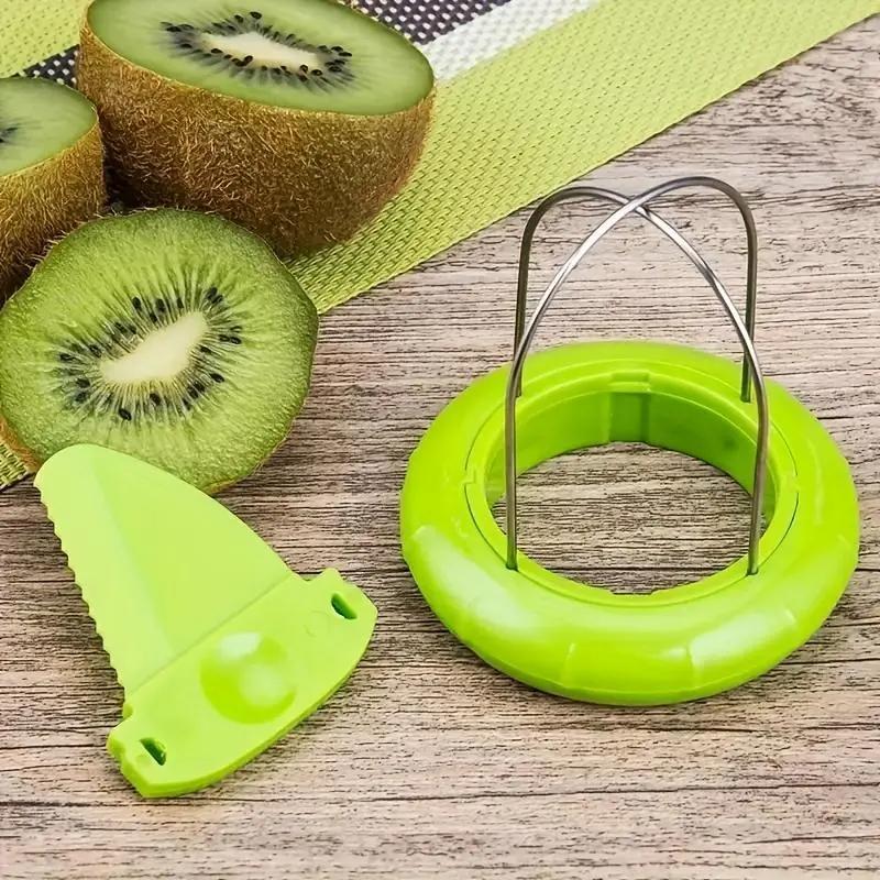 Fast Peel Any Fruit Or Soft Vegetable With Ease. Kiwi Slicer Peeler Pitter Scooper, Mango And Kimi Corer, Kiwi Fruit Scoop Kitchern Tool_Green