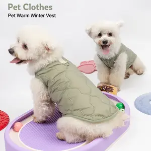 Winter Dog Jacket with Polyester Outer Layer, Cotton Filling, Safety Buckle Pet Vest, Suitable for Small to Medium Dogs, Poodle, Windproof Cold Weather Coat