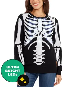 Women's Skeleton Light Up Sweater
