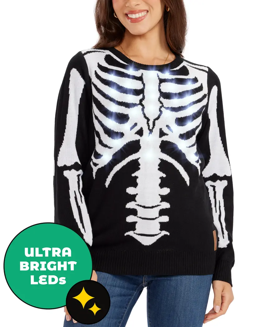 Women's Skeleton Light Up Sweater Women's Skeleton Light Up Sweater