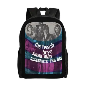 Beach-Boys-Backpacks for Girls, Cute School Backpack, Aesthetic Bookbag for Teens, Lightweight Classic Backpack for Travel, Work, Picnic A-2