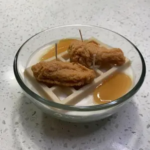 Chicken and Waffles Candles - Unique Food-Shaped Scented Candles for Home Decor and Aromatherapy
