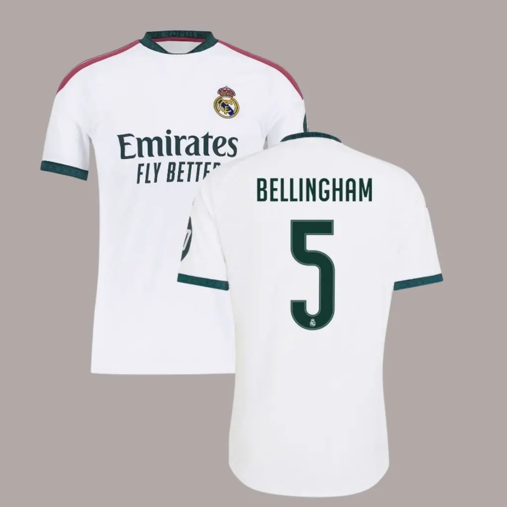 Bellingham #5 Real Madrid Home Jersey 2026-2027 – Men's Soccer Jersey, Football Fan Shirt, Stadium Match Wear
