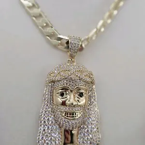 (58)christ large  pendant and 24 inxhes chaim