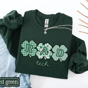 RAD Tech St. Patrick's Day Sweatshirt • X-ray Tech St. Patty's Day Work Sweater • Radiology Tech Crewneck • RAD Technologist Crew Gifts