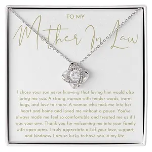 Mother In Law Gift, Mother's Day Gift, Mother Of The Groom Gifts, Mother In Law Necklace, Jewelry For Christmas Birthday, Message Card Jewelry