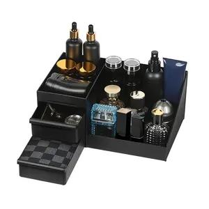 Bathroom Countertop Organizer with Drawers – Cologne & Perfume Stand for Dresser