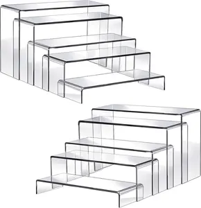 10pcs 2 Set Acrylic Risers for Display Clear Acrylic Riser Display Stands Acrylic Display Risers
