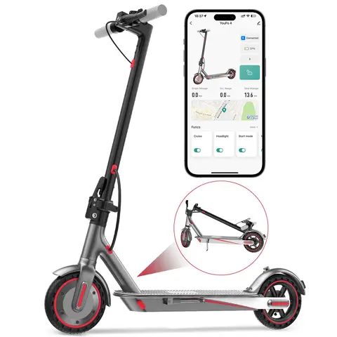 2025 M365 Pro Unisex Lightweight Foldable Commuter E-Scooter for Adults - 350W Powerful Motor, Compact Fold, App Control, Long Rides, Dual Brake System, Smart Design