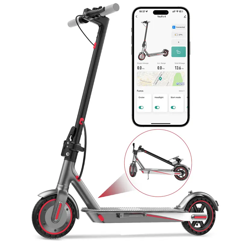 2025 M365 Pro Unisex Lightweight Foldable Commuter E-Scooter for Adults - 350W Powerful Motor, Compact Fold, App Control, Long Rides, Dual Brake System, Smart Design