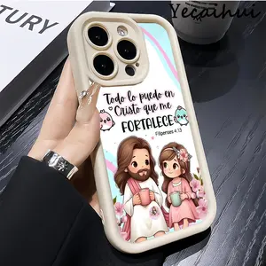 Bible Verse Aesthetic Christian Pattern Phone Case Soft Silicone Fully Protected and Shockproof For iPhone 17 16 Plus 15 Pro Max 14Plus  13 12 11 Air Casing