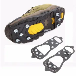 Simple Grip 8 Pin TPR Ice Crampons Portable Anti Slip Covers for Hiking and Climbing