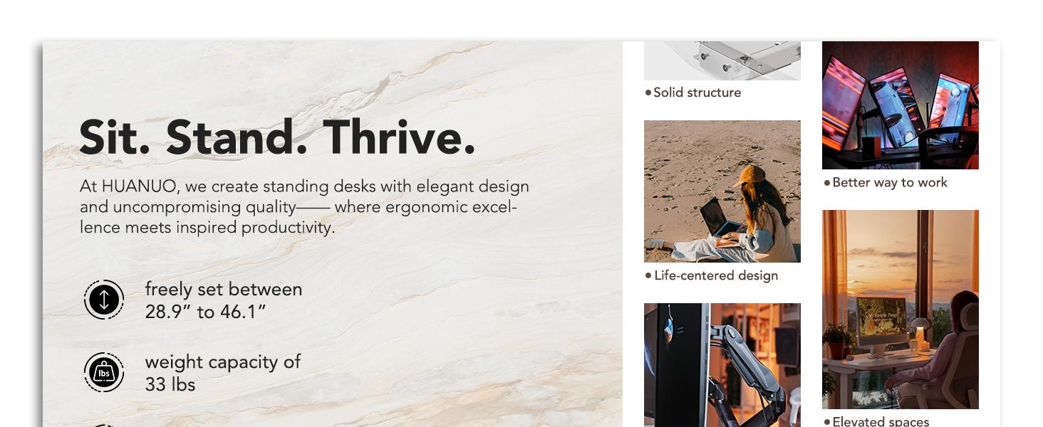 Portable Rolling Laptop Desk with Height Adjustment, Mobile T-Base Stand with Locking Casters, Sit-Stand Workstation for Bedside and Sofa, Walnut Finish