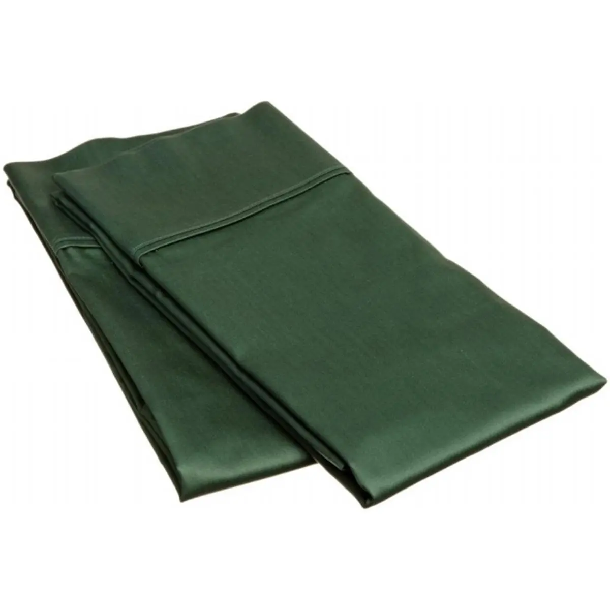 212 MAIN Solid Hunter Green 400 Thread Count Egyptian Cotton Standard Pillowcase Set - Cozy Bed Bedding for Improved Sleep