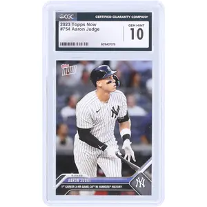 Aaron Judge New York Yankees 2023 Topps Now 1st Career 3-HR Game; 34th In Yankees History #754 CGC Authenticated 10 Card - Fanatics Authentic Certified
