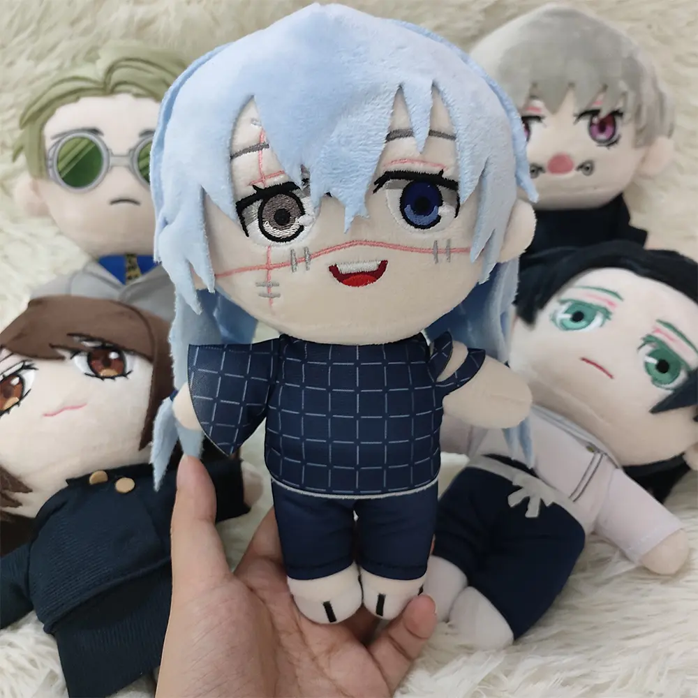 100% High-Quality PP Cotton JJK Series Cute Dolls - 20cm Soft Plush Stuffed Kawaii Dolls (Mahito, Nanami Kento, Inumaki Toge, Fushiguro Toji) - Unisex Stress Relief Toy, Classic Novelty Birthday Gift