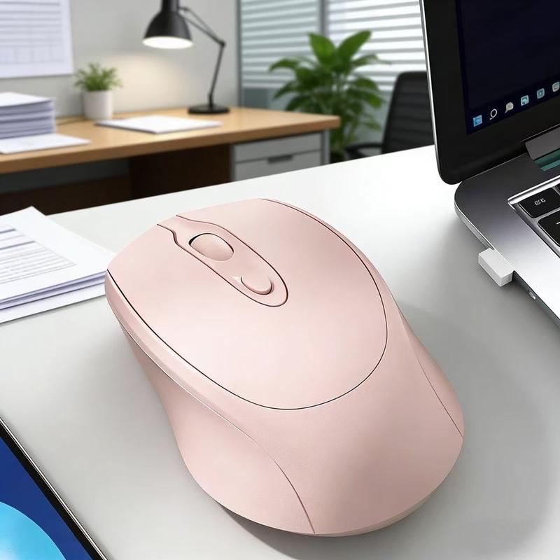 Rechargeable Wireless Mouse Dual Mode Connection 2.4GHz Bluetooth-compatible with USB Receiver, Three Dpi Settings 800/1200/1600, Ergonomic Design