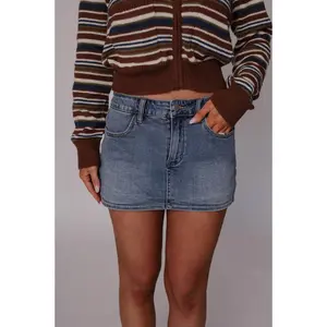 Finley Denim Skort-Medium Wash