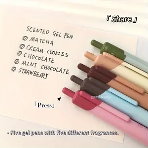 5/10/20pcs Aromatic Body Pen, Adjustable Neutral Pens, Retractable Gel Pens, 0.5mm Ink, Smooth Writing Quick Dry, Ideal for Office and School Supplies