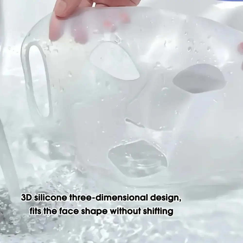 3D Silicone Mask Holder, Face Mask Holder, Reusable Beauty Mask, Facial Mask Aid, Home Skincare Spa Tool, Facial Care Assistant, Durable & Comfortable Design, Shape, Fit, Reusable Material