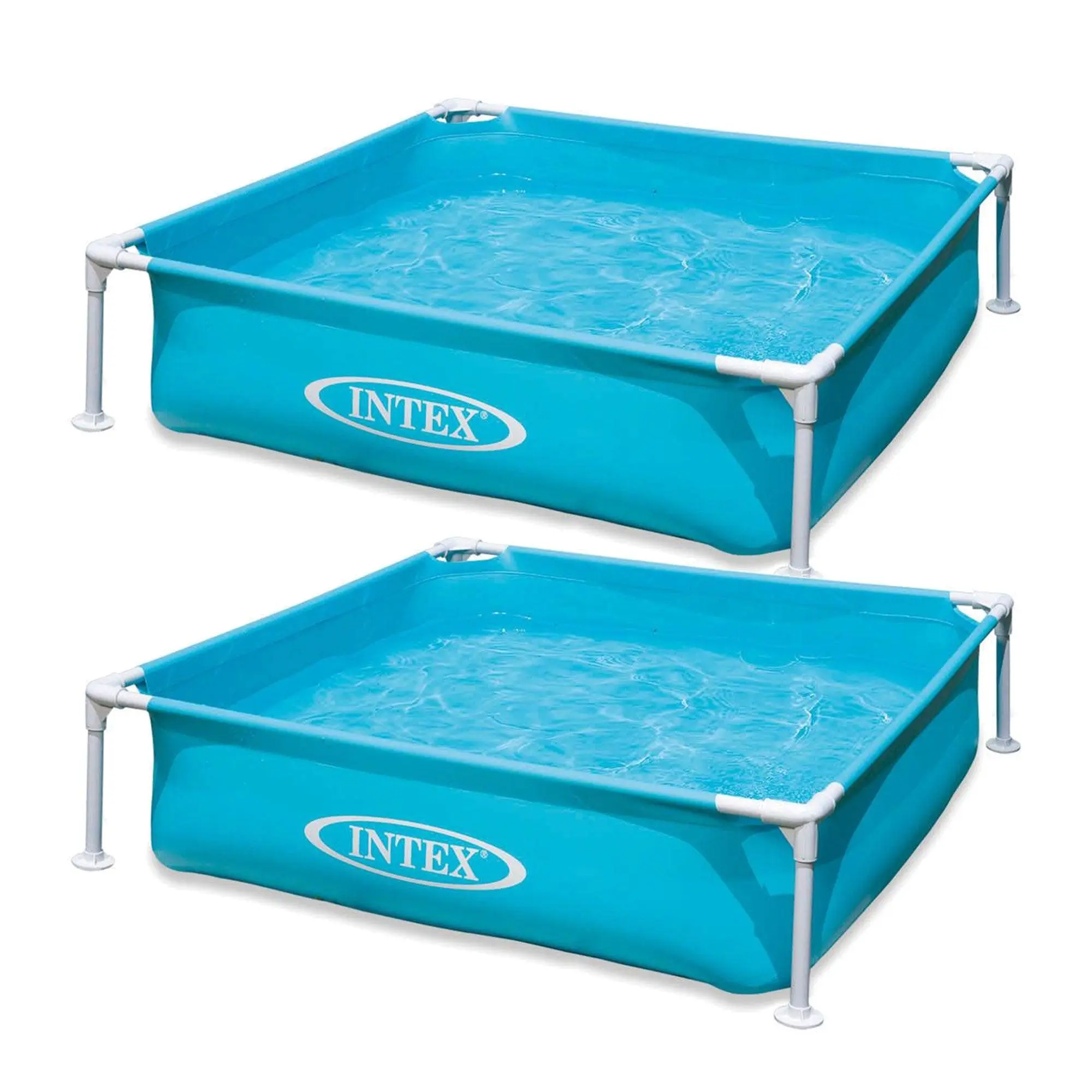 Intex Mini Frame Kids 4ft x 4ft x 12in Beginner Kiddie Swimming Pool (2 Pack) Intex Mini Frame Kids 4ft x 4ft x 12in Beginner Kiddie Swimming Pool (2 Pack)