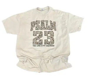 Grunge Camo Psalm 23 on Sand Shirt