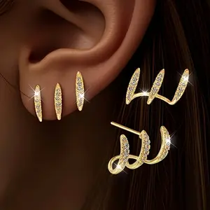 Women's Claw Earrings, Luxurious and Elegant, Hypoallergenic, Perfect for Various Occasions, Ideal Gift for Holidays, Hypoallergenic Post Earrings