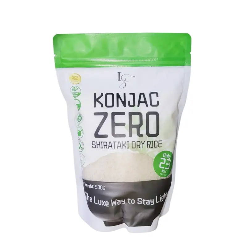 Luxe Beauty Anna Magkawas Konjac Zero Shirataki Dry Rice 500g – Low-Calorie Rice Alternative, Sugar-Free, Gluten-Free, Keto-Friendly, Made with Konjac Root Fiber