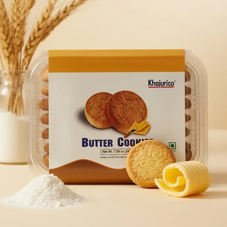 Khajurico Butter Biscuit Cookie, Crunchy Cookies, Delicious Snack (Pack of 4)