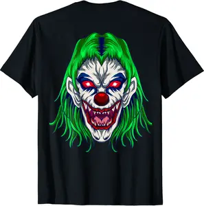 Creepy Clown Horror Scary T-Shirt - Taliyaannhun Shop 49B0B5VXCBM7