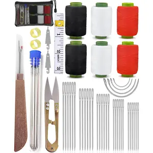 44 count Sewing Tool Set, Big Eye Steel Sewing  Kit, Threader and  Repair Kit Stainless Steel  for Hand Sewing