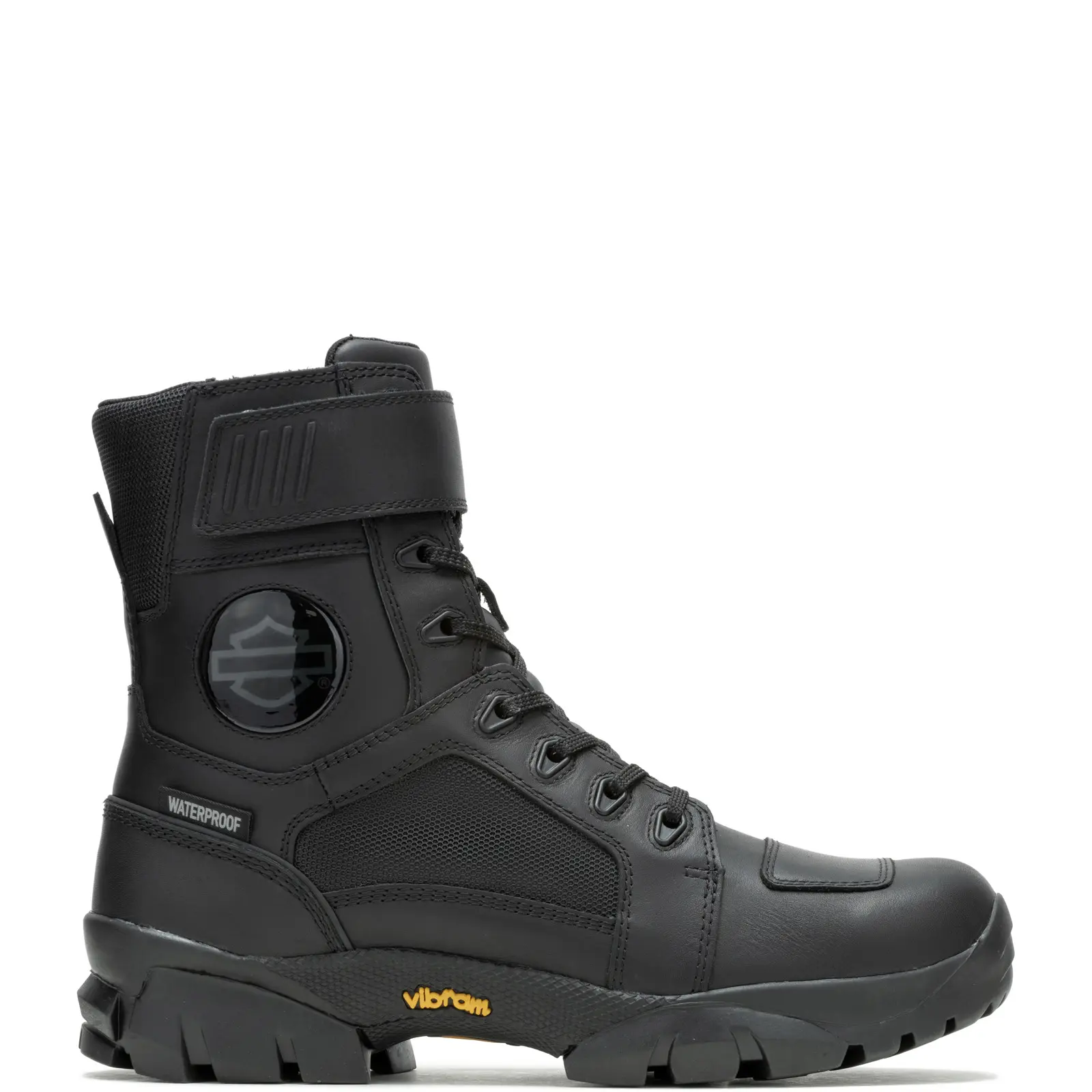 Harley-Davidson Maxson D96312 Mens Black Leather Lace Up Motorcycle Boots