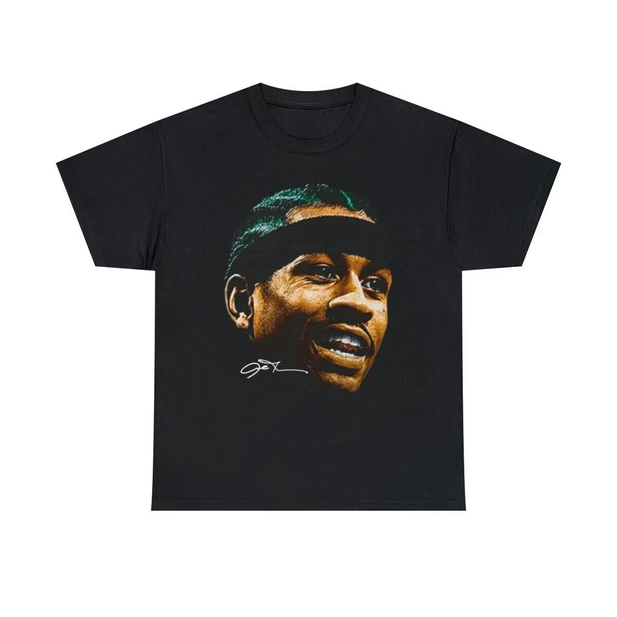 [Summer Outfits] Allen Iverson Smooth Leather Vibe T-Shirt, Rare The Answer Rap Tee, Vintage Graphic Print, Pairable with Everyday Cargo Pants