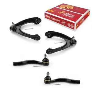 4 PCS - 2 Front Upper Control Arm and 2 Outer Tie Rod End Kit 96500MT
