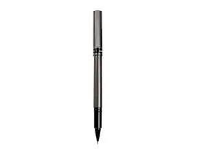 Uni-ball Deluxe Fade And Water Resistant Rollerball Pen- 0.5 Mm. Micro Tip- Black Ink- Gray Barrel