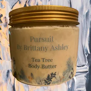 Pursuit By Brittany Ashley Tea Tree Body Butter - Moisturizing Cream for Dry Skin - 8 oz