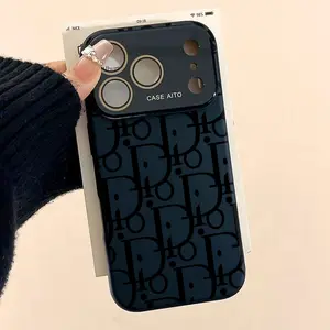 Minimalist Black Monogram Phone Case.High-Quality TPU Hybrid Phone Case Sturdy Frame With Soft Matte Back Scratch-Resistant Material Ensures Long-Lasting Use While Maintaining A Sleek For iPhone 17 16 15 14 13 12