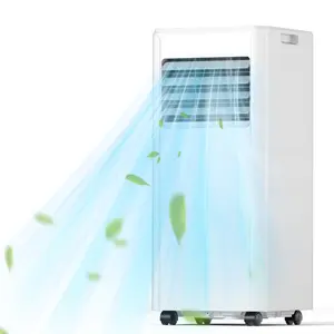 COWSAR Portable Air Conditioner, 8000-10000 BTU Powerful Home AC Unit with Built-in Dehumidifier & Fan, Cools 350 Sq.Ft, Functional Portable AC with Remote Control, 24Hrs Timer,Installation Kit, White