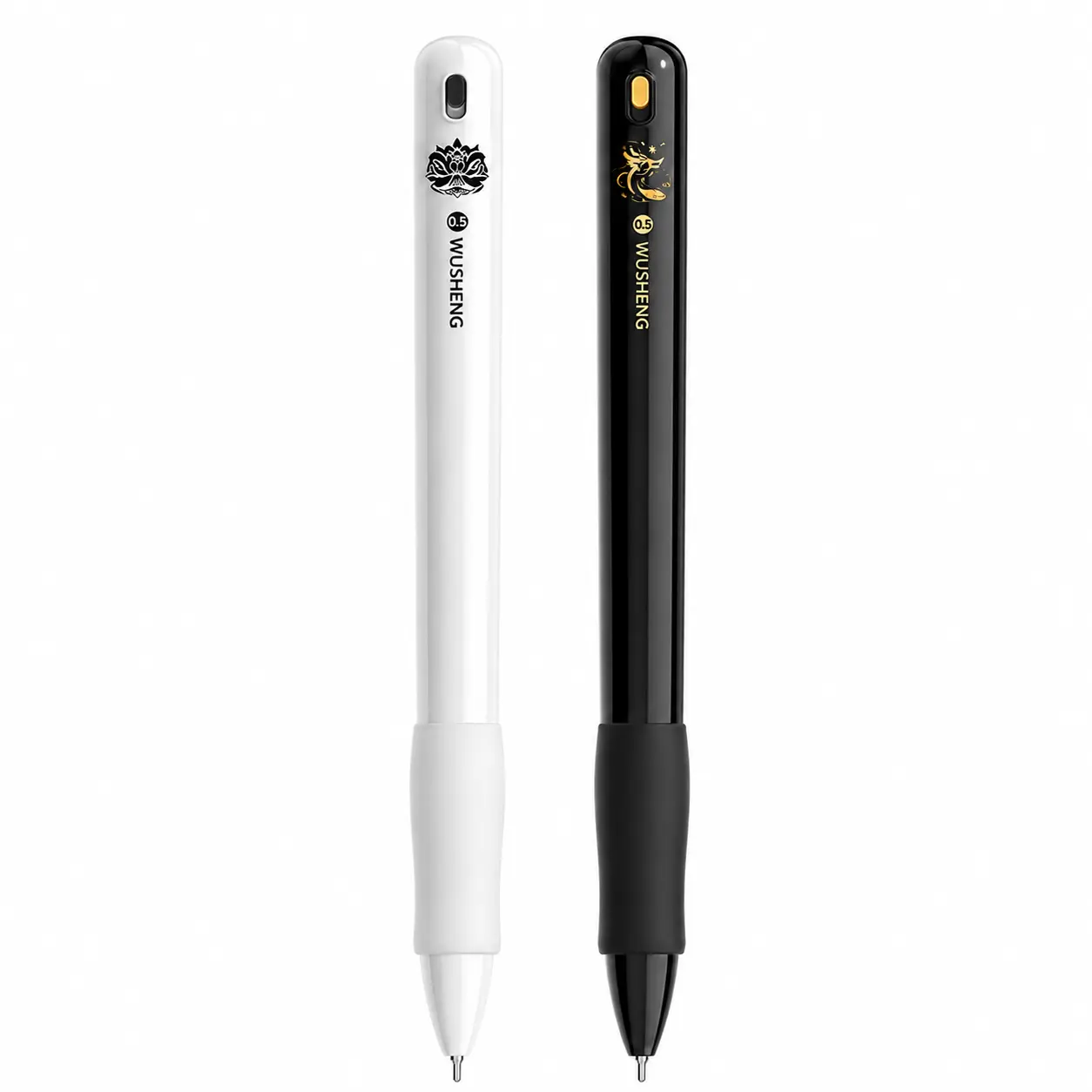 0.5mm Black Gel Rollerball Pen - Office Stationery Writing Tool with Gravity-Sensing Protection, Dual-Ball Tip, Smooth Writing, Ergonomic Comfortable Grip, Gift Box Packaging