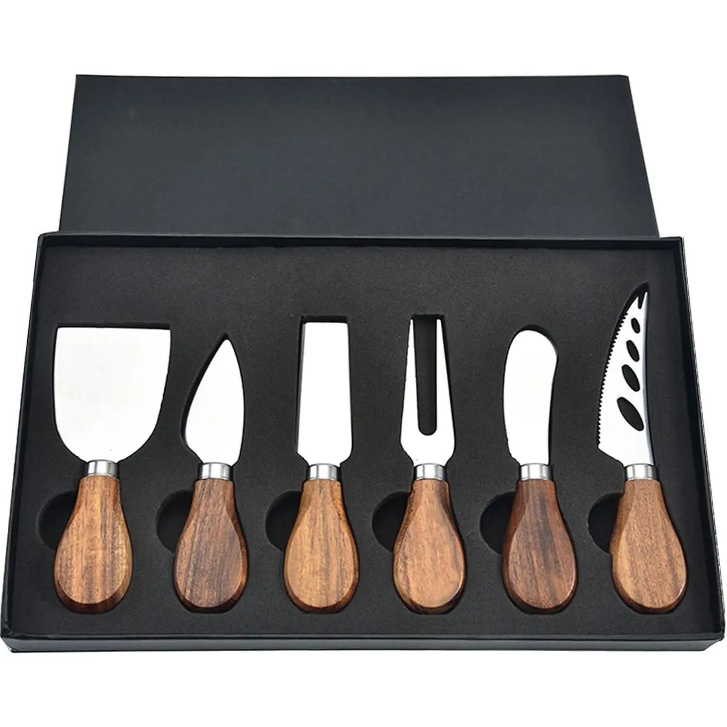 6 count Cheese  Set, Cheese   Fork Spreading  Handle Stainless Steel Slicer, Set of 6 Cheese  for Charcuterie Boards Cutlery  Set Cheese  Collection