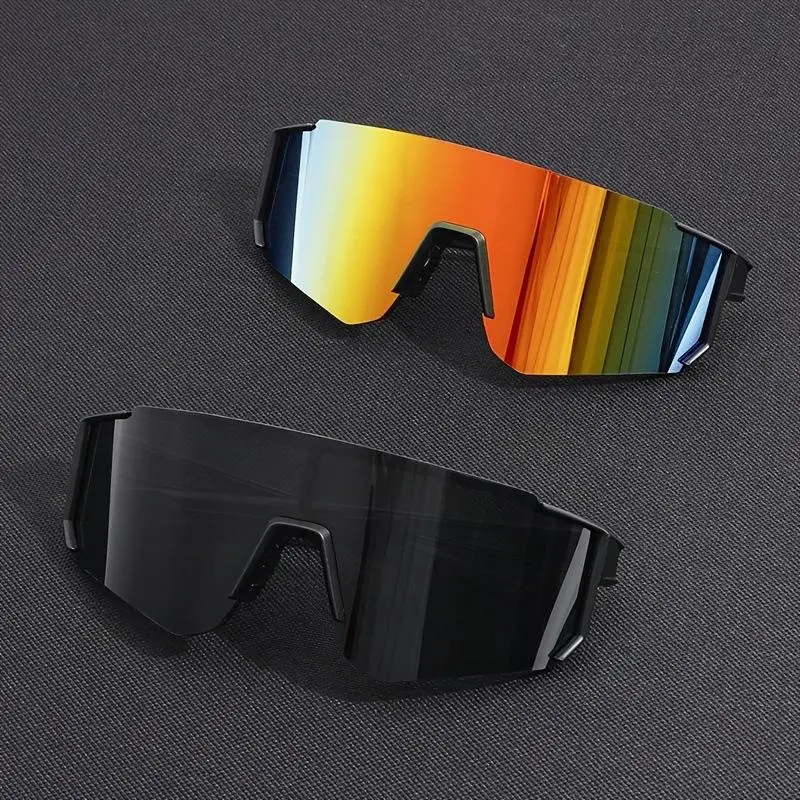 2-Piece Unisex Sports Protective Sunglasses  Polarized Eyewear for Outdoor Sports, Cycling, & Active Lifestyle  Fashionable Large Size Sunglasses for Men & Women  Perfect Gift for Him & Her