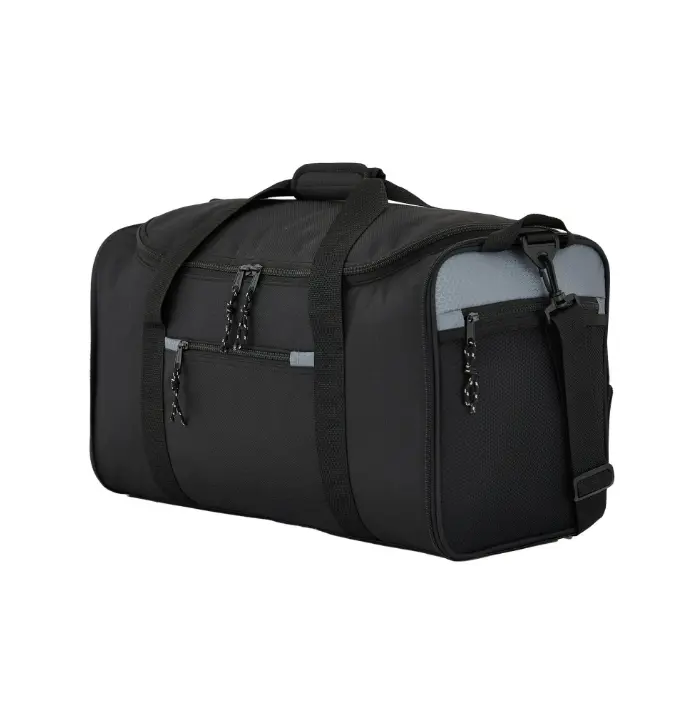 20 in Collapsible Sport Duffel Bag for Travel, Black