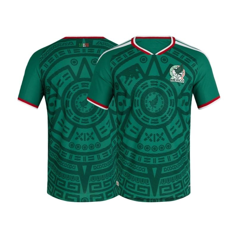 2026 FIFA World Cup Mexico Home Kit Fan Edition Adult Green Short-Sleeve Breathable Quick-Dry Soccer Jersey